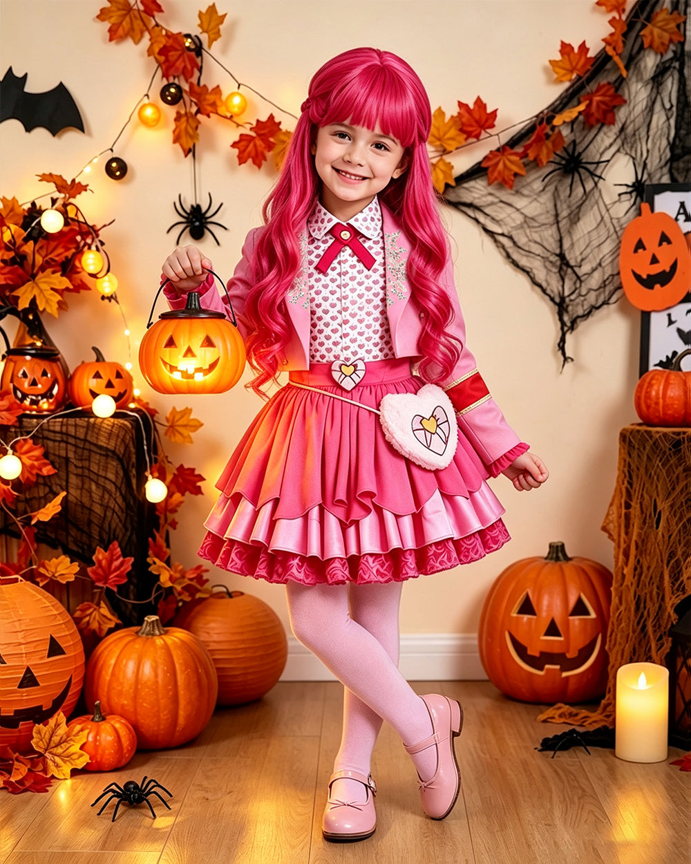 Pink Princess Dress Movie 5 Blazer Shirt Skirt Bag and Accessories for Girls Women Cosplay