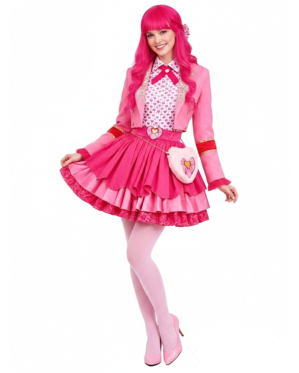 Pink Princess Dress Movie 5 Blazer Shirt Skirt Bag and Accessories for Girls Women Cosplay