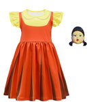 Girls Doll Costume Game 2 Kids Doll Dress and Mask for Party Cosplay
