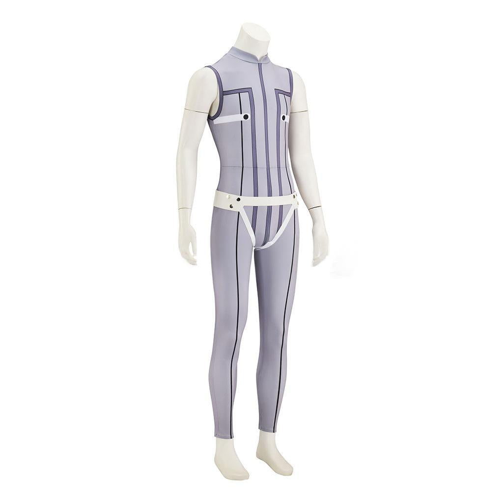 Mens Go! Go! Loser Ranger Outfit Gray Sakurama Hibiki Cosplay Soldier Costume