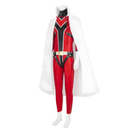 Adult Red Keeper Costume Go Go Loser Ranger Uniform and Cloak 2pcs Suit