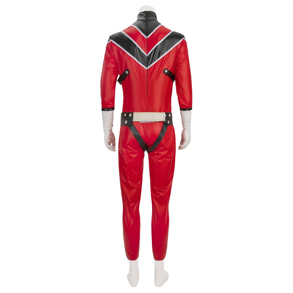 Adult Red Keeper Costume Go Go Loser Ranger Uniform and Cloak 2pcs Suit