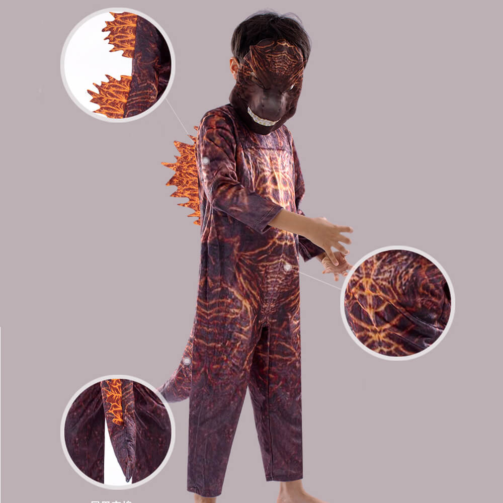 Boys Girls Gorilla Costume The King of Monster Jumpsuit and Mask Suit for Cosplay