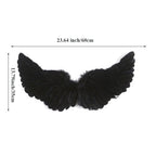 Girls Witch Costume Evil Queen High-low Tutu Dress with Horns Headband and Witch Wings for Cosplay