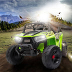 12V Kids Ride On Car Electric UTV Car Single Seat with a Safety Belt Front LED Lights and Horn