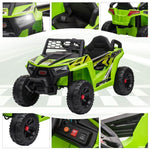 12V Kids Ride On Car Electric UTV Car Single Seat with a Safety Belt Front LED Lights and Horn