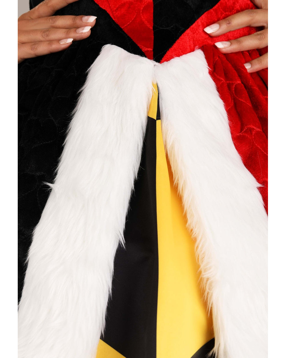 Women Queen of Hearts Costume Gown and Crown 2pcs Set for Halloween Party