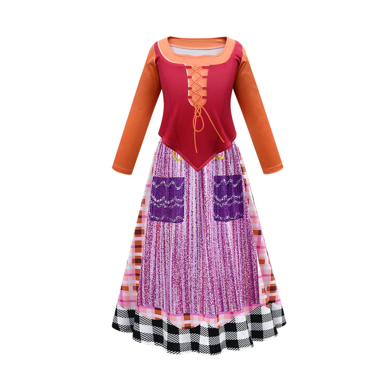 Mary Sanderson Costume Hocus Pocus Sanderson Sisters Cosplay Outfit Witch Suit for Halloween