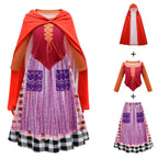 Mary Sanderson Costume Hocus Pocus Sanderson Sisters Cosplay Outfit Witch Suit for Halloween