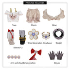 Women Tribios Costume White Cute Premium Edition Outfit and Wing for Cosplay