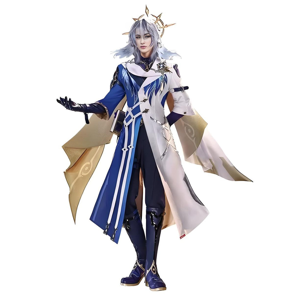 Adult Sunday Cosplay Costume Blue New Skins Earrings Headwear Halloween Party Outfit