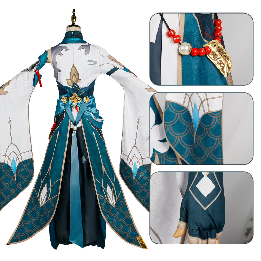 Mens Danheng Costume Green Cosplay Outfit for Adult Dress Up Party