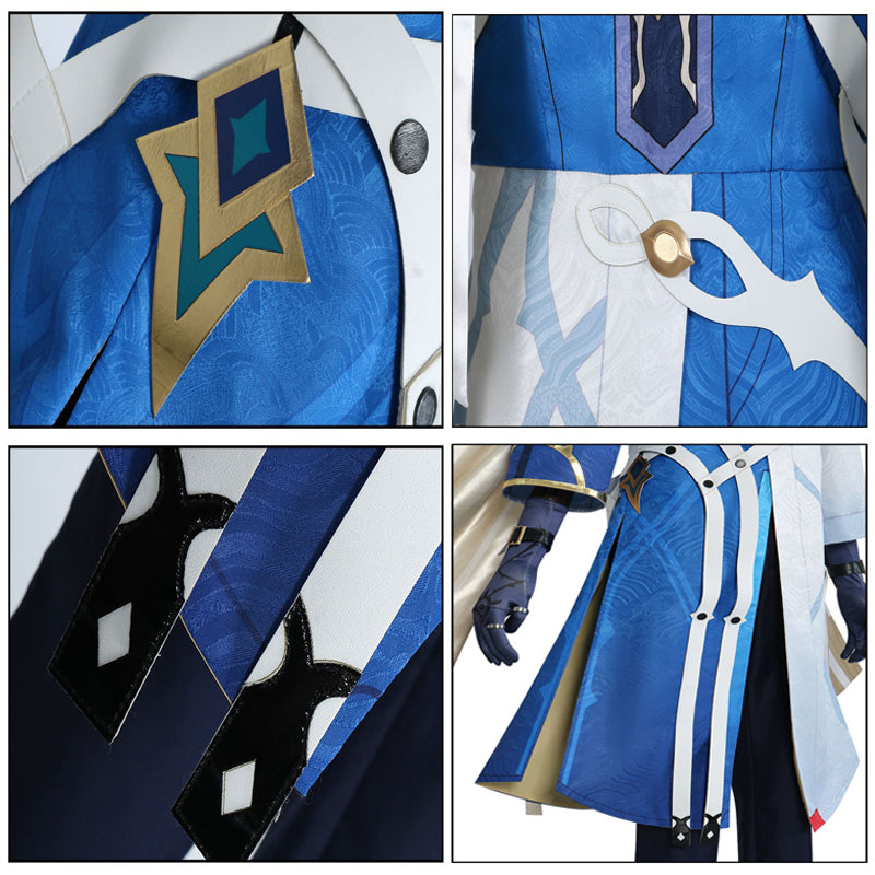 Adult Sunday Cosplay Costume Blue New Skins Earrings Headwear Halloween Party Outfit