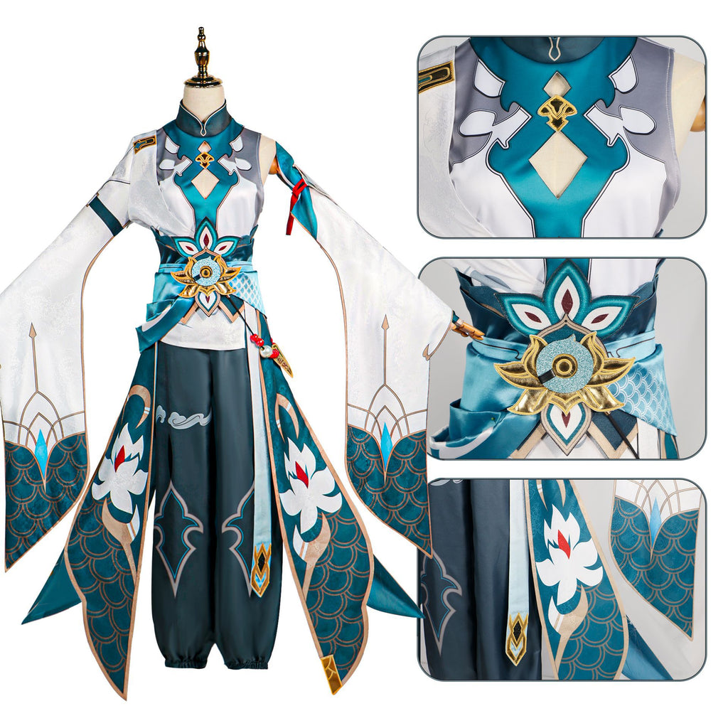 Mens Danheng Costume Green Cosplay Outfit for Adult Dress Up Party