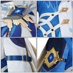 Adult Sunday Cosplay Costume Blue New Skins Earrings Headwear Halloween Party Outfit