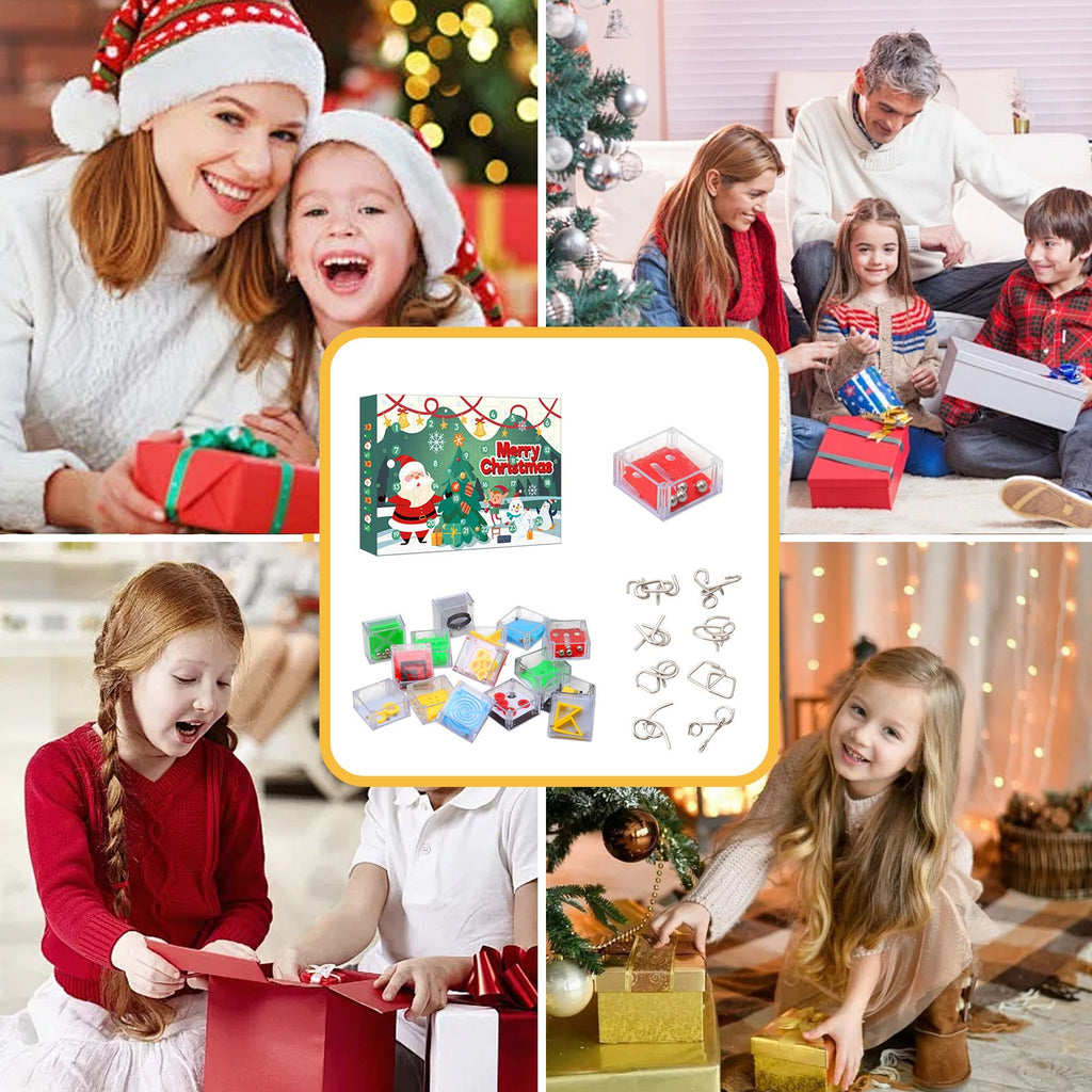 Creative Kids Advent Calendar 2025 Blind Box Fidget Spinner 24 Day Christmas Countdown Calendar Interactive Toys