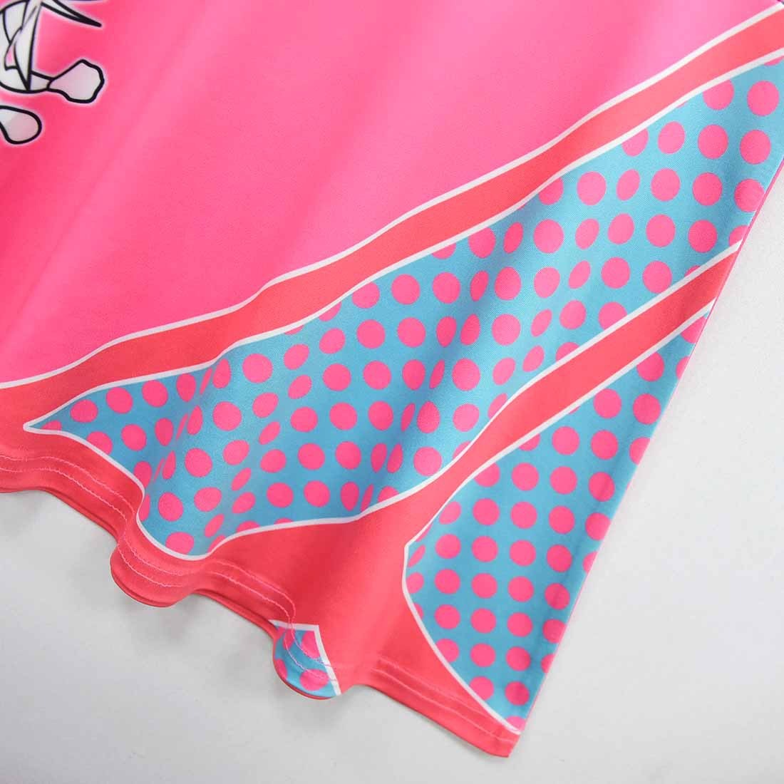 Girls Addison Zombies Cheerleader Costume Addison Cosplay Dress Gloves Pompoms Set