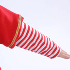 Kids Santa Claus Costumes 5pcs Red Christmas Cosplay Outfit Boys Girls Holiday Suit