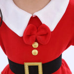 Kids Santa Claus Costumes 5pcs Red Christmas Cosplay Outfit Boys Girls Holiday Suit