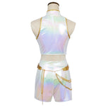 Kids Pop Idol Costume “What It Sounds Like” White Stage Cosplay Outfits Halloween Costume