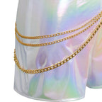 Stage Star Dance Costume White Performance Pop Star Cosplay Outfit Full Set
