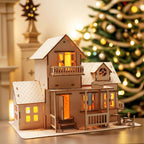 3D Wooden Puzzle Set Music Box with Light DIY Craft Kit Holiday Gifts
