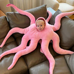 Cute Baby Octopus Costume Giant Wearable Infant Octopus Costume Stuffed Animal Costume