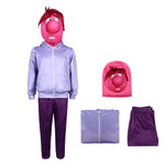 Kids Embarrassment Costume Inside Hooded Zip Up Sweatshirt and Out Pants Helmet for Cosplay