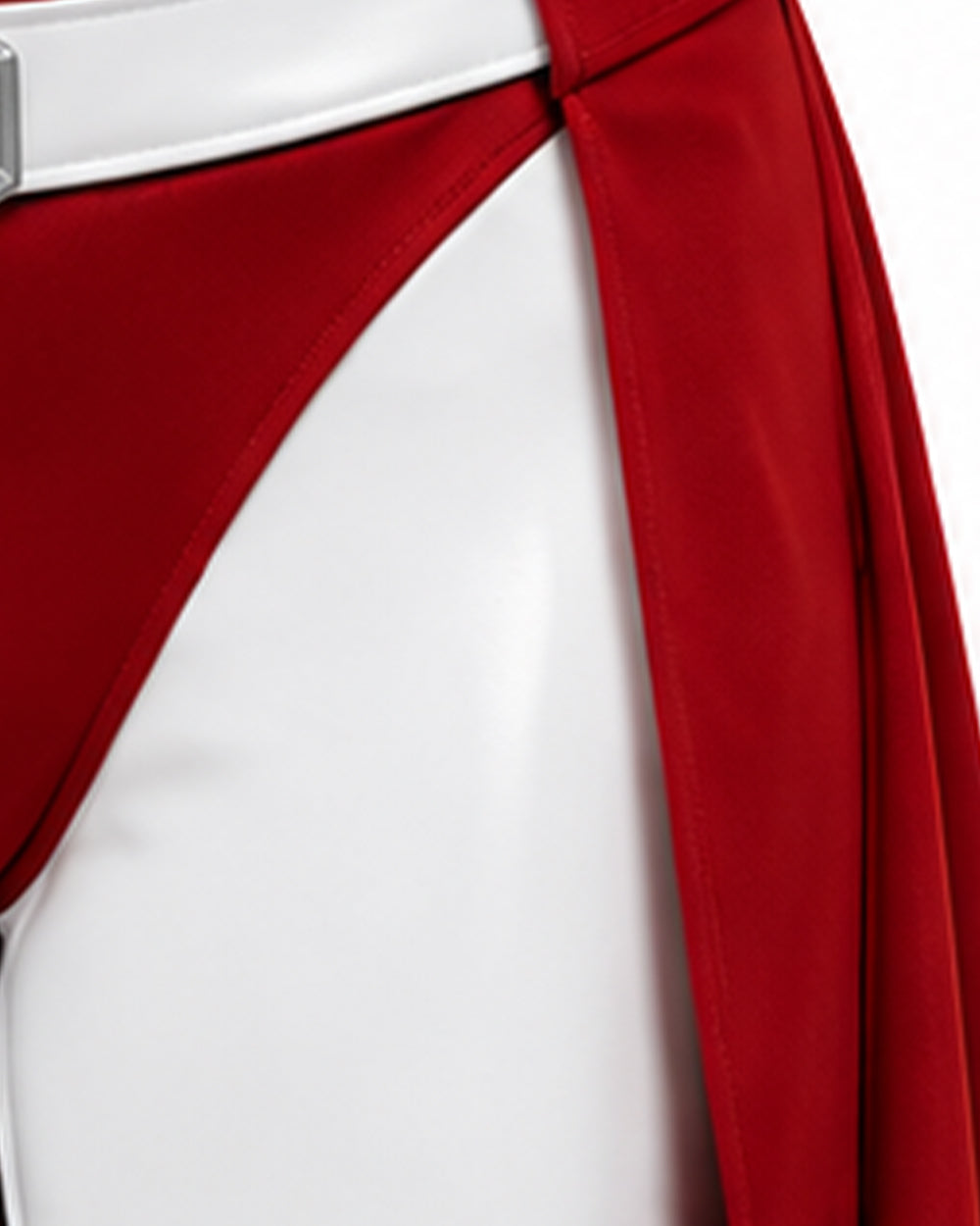 Female White and Red Superhero Uniform Alien Warrior Battle Suit for Comic Con Exhibition