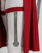 Female White and Red Superhero Uniform Alien Warrior Battle Suit for Comic Con Exhibition