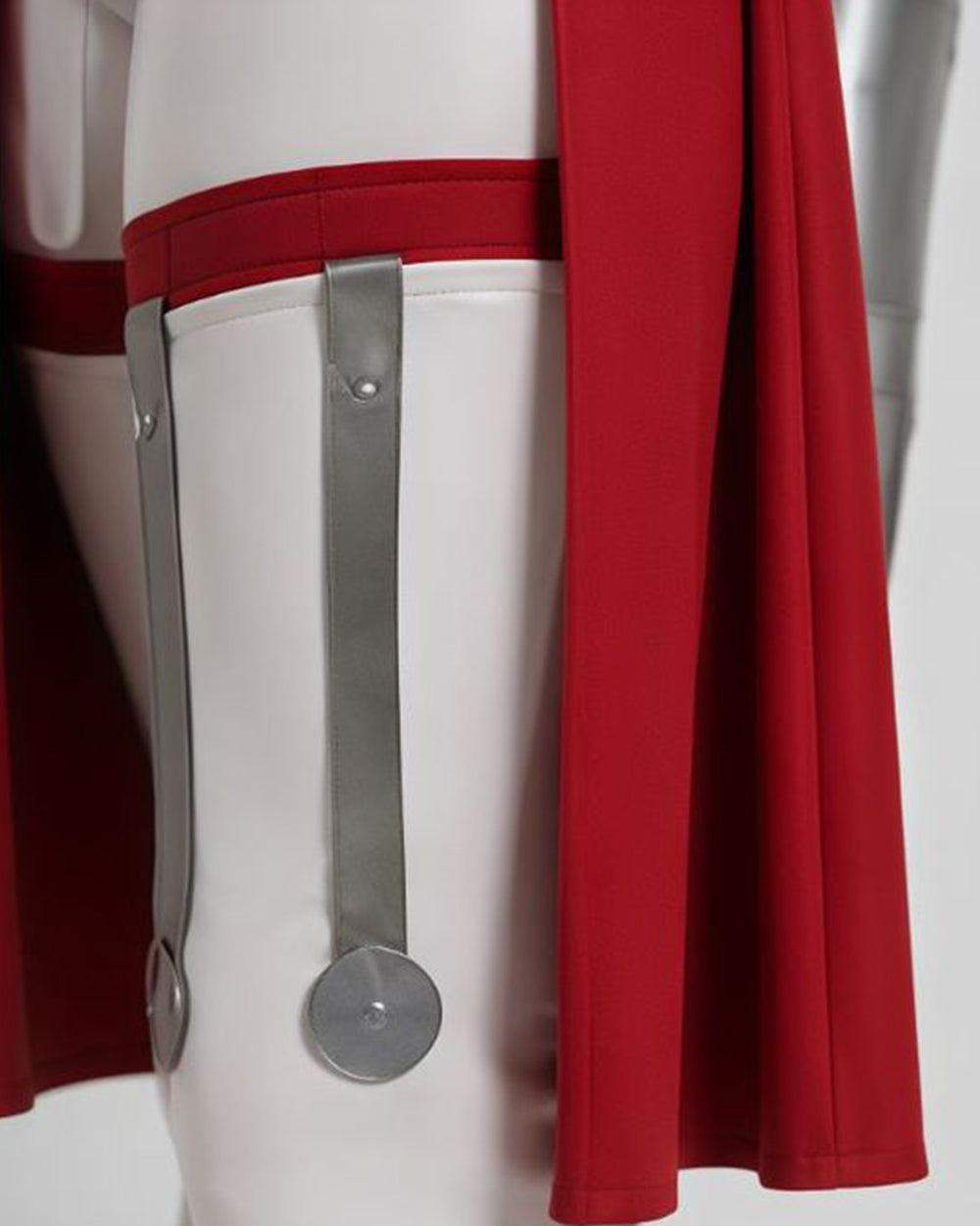 Female White and Red Superhero Uniform Alien Warrior Battle Suit for Comic Con Exhibition