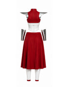 Female White and Red Superhero Uniform Alien Warrior Battle Suit for Comic Con Exhibition