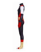 Mens Beast Warrior Costume Black Jumpsuit with Gloves Suit for Dress Up Parties