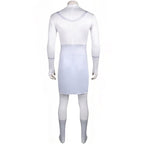 Viltrumite White Uniform Superhero Cosplay Tunic with Footed Tights for Halloween and Cosplay Events