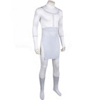 Viltrumite White Uniform Superhero Cosplay Tunic with Footed Tights for Halloween and Cosplay Events