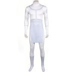 Viltrumite White Uniform Superhero Cosplay Tunic with Footed Tights for Halloween and Cosplay Events