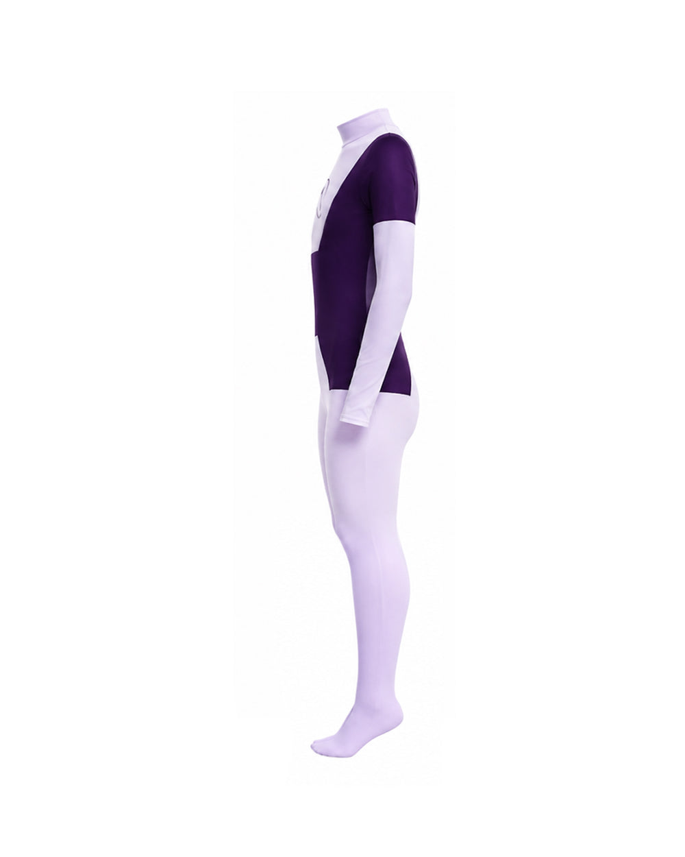 Girls Superheroine Bodysuit Purple Number One High Elasticity Zentai Suit for Cosplay Gatherings
