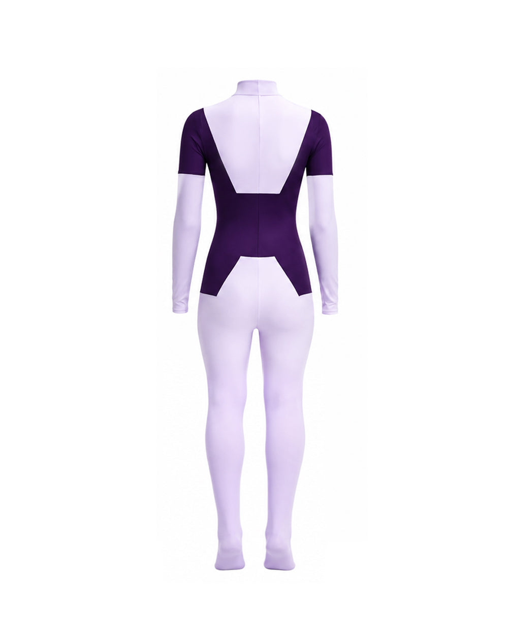Girls Superheroine Bodysuit Purple Number One High Elasticity Zentai Suit for Cosplay Gatherings