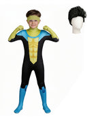 Iconic Super Hero Jumpsuit Yellow Bodysuit with Helmet and Goggles for Cosplay and Carnival Events