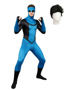 Hero Blue Jumpsuit Premium Lycra Spandex Full-Body Suit for Heroic Roleplay