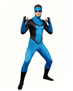 Hero Blue Jumpsuit Premium Lycra Spandex Full-Body Suit for Heroic Roleplay
