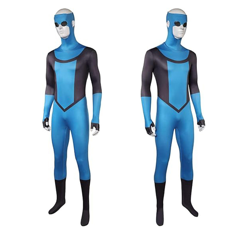 Hero Blue Jumpsuit Premium Lycra Spandex Full-Body Suit for Heroic Roleplay