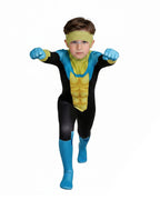 Iconic Super Hero Jumpsuit Yellow Bodysuit with Helmet and Goggles for Cosplay and Carnival Events