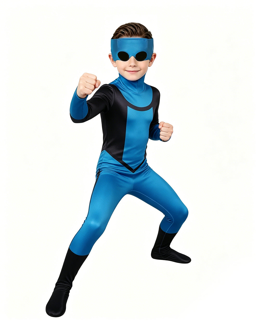 Hero Blue Jumpsuit Premium Lycra Spandex Full-Body Suit for Heroic Roleplay