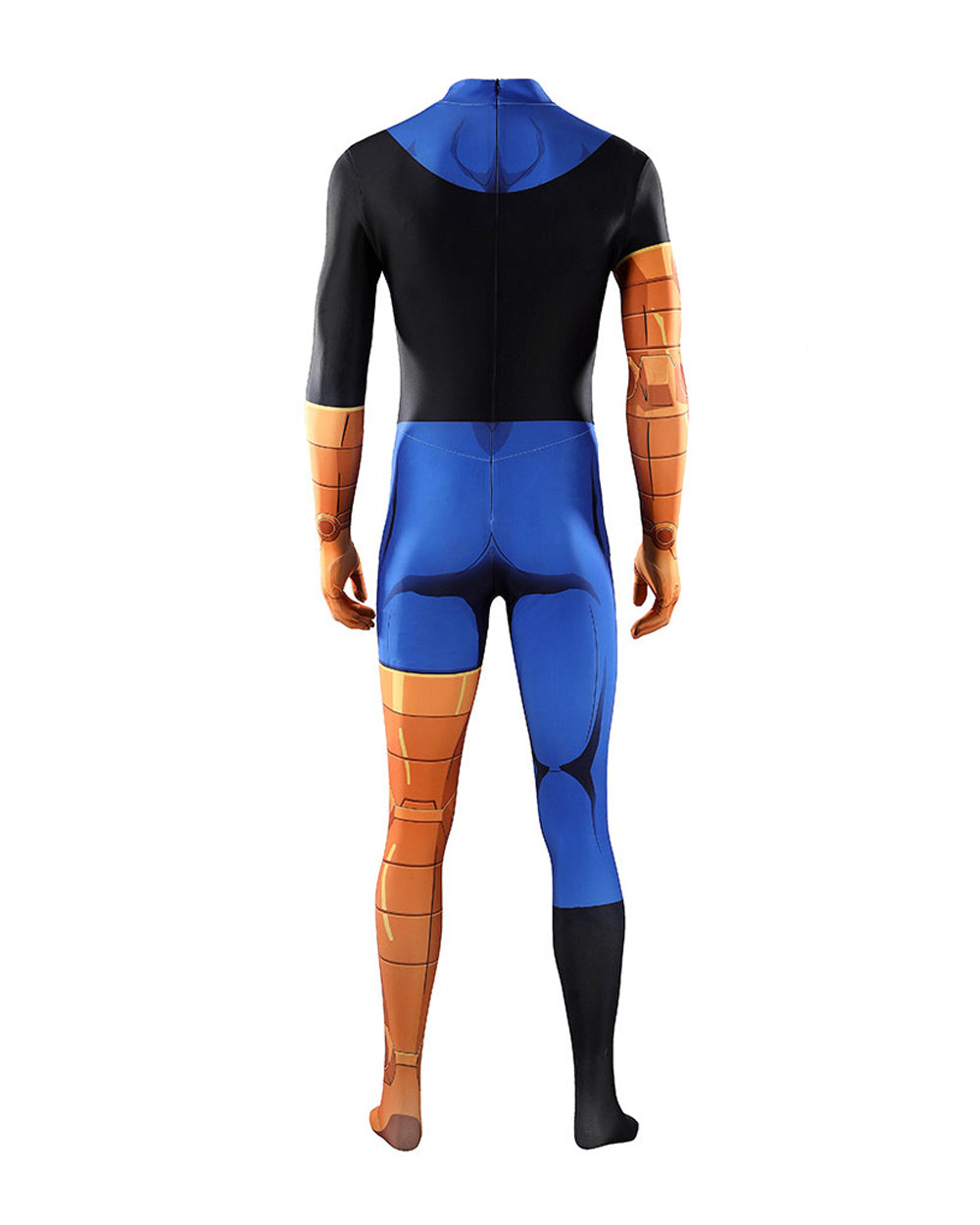 Blue Justice Hero Costume Super Jumpsuit with Headgear and Goggles for Cosplay Events