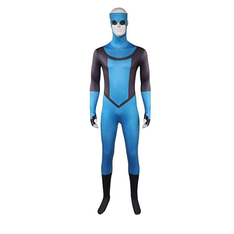 Hero Blue Jumpsuit Premium Lycra Spandex Full-Body Suit for Heroic Roleplay