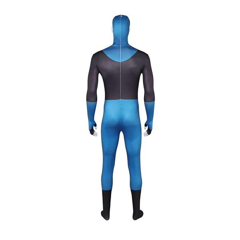 Hero Blue Jumpsuit Premium Lycra Spandex Full-Body Suit for Heroic Roleplay