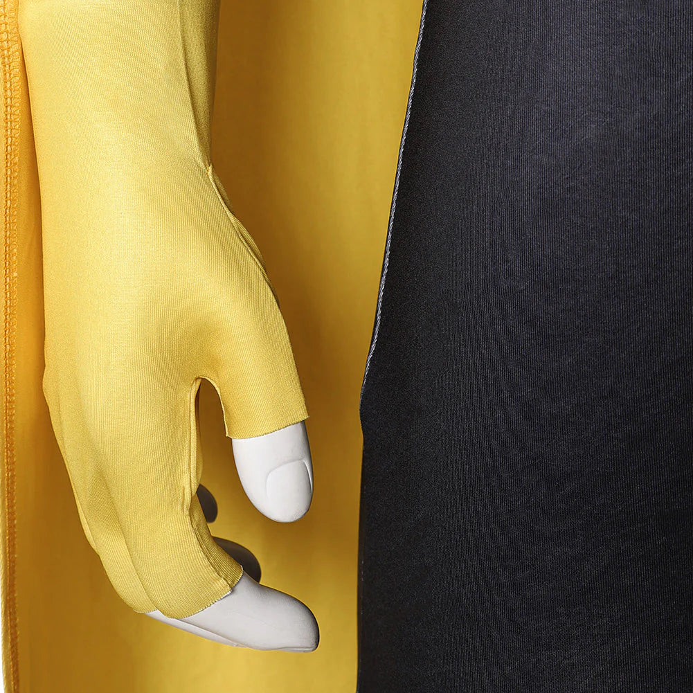Multiverse Evil Hero Jumpsuit Yellow Combat Suit with Detachable Cape for Cosplay Events