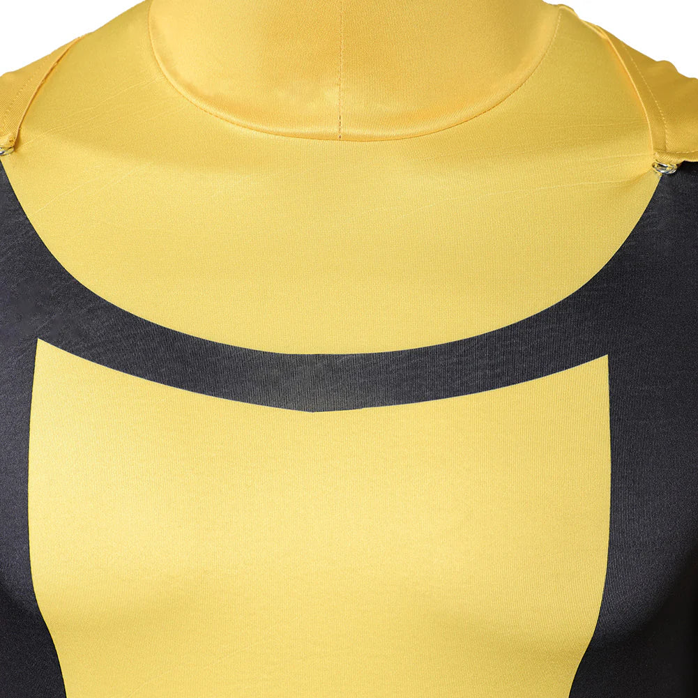 Multiverse Evil Hero Jumpsuit Yellow Combat Suit with Detachable Cape for Cosplay Events