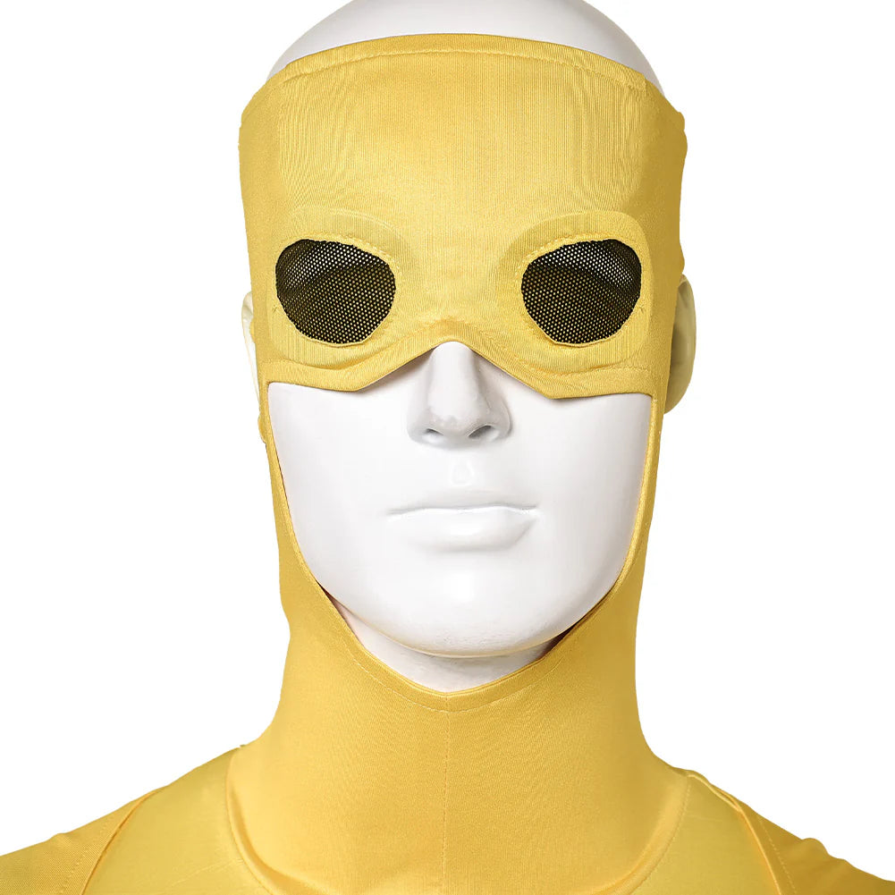 Multiverse Evil Hero Jumpsuit Yellow Combat Suit with Detachable Cape for Cosplay Events